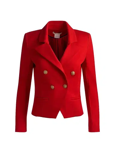 ALICE + OLIVIA Women's Sable Double-Breasted Crop Blazer - Chili Pepper | Thumbnail 1 ALICE + OLIVIA Women's Sable Double-Breasted Crop Blazer - Chili Pepper | Thumbnail 1