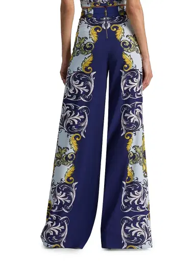Alice + Olivia Women's Athena Printed Wide-Leg Pants | Thumbnail 5 Alice + Olivia Women's Athena Printed Wide-Leg Pants | Thumbnail 5