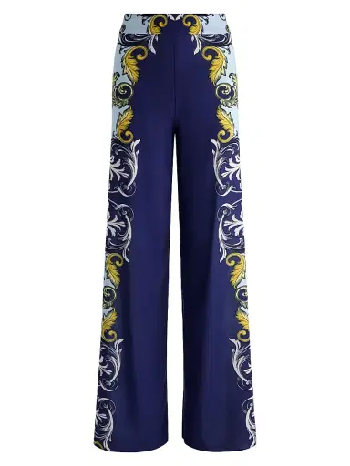 Alice + Olivia Women's Athena Printed Wide-Leg Pants | Thumbnail 1 Alice + Olivia Women's Athena Printed Wide-Leg Pants | Thumbnail 1