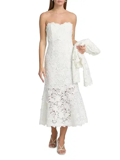 Generation Love Women's Makaia 3D Butterfly Lace Midi-Dress - White | Thumbnail 2 Generation Love Women's Makaia 3D Butterfly Lace Midi-Dress - White | Thumbnail 2