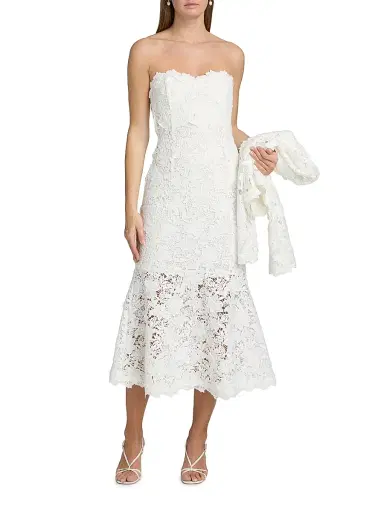 Generation Love Women's Makaia 3D Butterfly Lace Midi-Dress - White | Thumbnail 3 Generation Love Women's Makaia 3D Butterfly Lace Midi-Dress - White | Thumbnail 3