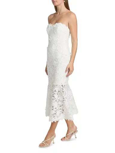 Generation Love Women's Makaia 3D Butterfly Lace Midi-Dress - White | Thumbnail 4 Generation Love Women's Makaia 3D Butterfly Lace Midi-Dress - White | Thumbnail 4