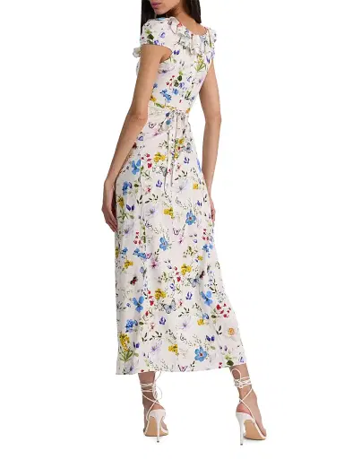 Alice + Olivia Women's Tara Twisting Vines Slipdress - Twisting Vines Off White | Thumbnail 5 Alice + Olivia Women's Tara Twisting Vines Slipdress - Twisting Vines Off White | Thumbnail 5