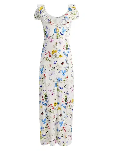 Alice + Olivia Women's Tara Twisting Vines Slipdress - Twisting Vines Off White | Thumbnail 1 Alice + Olivia Women's Tara Twisting Vines Slipdress - Twisting Vines Off White | Thumbnail 1