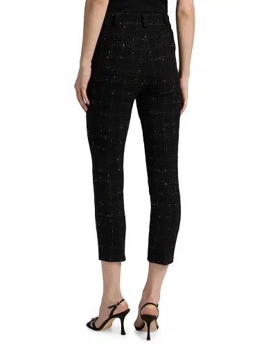 Generation Love Women's Tula Windowpane Tweed Crop Pants - Black White | Thumbnail 5 Generation Love Women's Tula Windowpane Tweed Crop Pants - Black White | Thumbnail 5