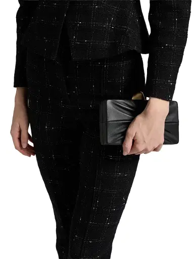 Generation Love Women's Tula Windowpane Tweed Crop Pants - Black White | Thumbnail 6 Generation Love Women's Tula Windowpane Tweed Crop Pants - Black White | Thumbnail 6