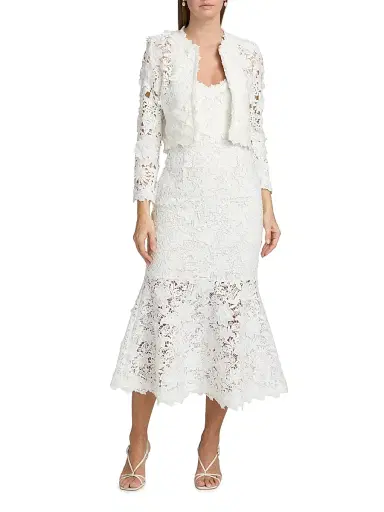Generation Love Women's Myra 3D Butterfly Lace Jacket - White | Thumbnail 2 Generation Love Women's Myra 3D Butterfly Lace Jacket - White | Thumbnail 2