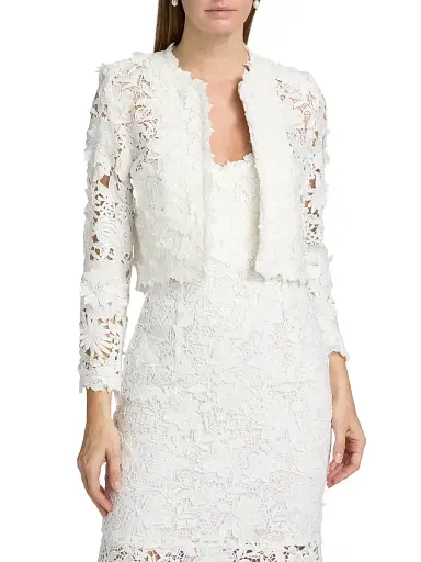Generation Love Women's Myra 3D Butterfly Lace Jacket - White | Thumbnail 3 Generation Love Women's Myra 3D Butterfly Lace Jacket - White | Thumbnail 3