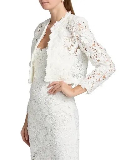 Generation Love Women's Myra 3D Butterfly Lace Jacket - White | Thumbnail 4 Generation Love Women's Myra 3D Butterfly Lace Jacket - White | Thumbnail 4