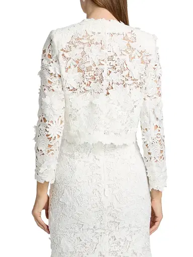 Generation Love Women's Myra 3D Butterfly Lace Jacket - White | Thumbnail 5 Generation Love Women's Myra 3D Butterfly Lace Jacket - White | Thumbnail 5