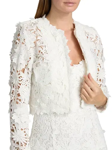 Generation Love Women's Myra 3D Butterfly Lace Jacket - White | Thumbnail 6 Generation Love Women's Myra 3D Butterfly Lace Jacket - White | Thumbnail 6