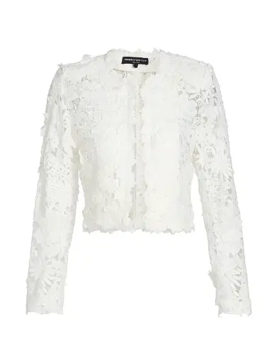 Generation Love Women's Myra 3D Butterfly Lace Jacket - White | Thumbnail 1 Generation Love Women's Myra 3D Butterfly Lace Jacket - White | Thumbnail 1
