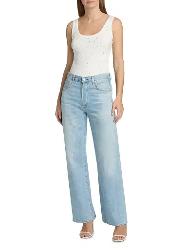 Generation Love Women's Evita Embellished Jersey Tank - White | Thumbnail 2 Generation Love Women's Evita Embellished Jersey Tank - White | Thumbnail 2