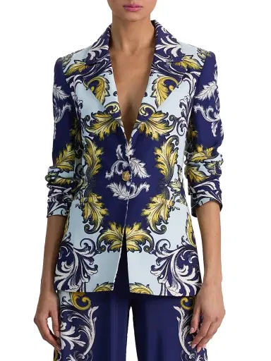 ALICE + OLIVIA Women's Hope Printed Fitted Blazer - Antique Scroll | Thumbnail 3 ALICE + OLIVIA Women's Hope Printed Fitted Blazer - Antique Scroll | Thumbnail 3