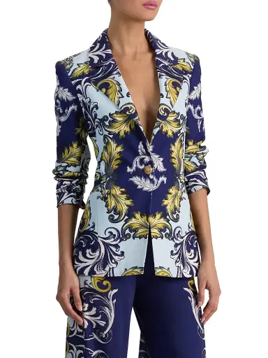 ALICE + OLIVIA Women's Hope Printed Fitted Blazer - Antique Scroll | Thumbnail 4 ALICE + OLIVIA Women's Hope Printed Fitted Blazer - Antique Scroll | Thumbnail 4