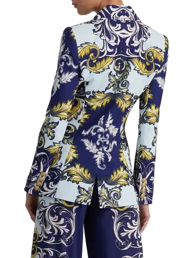 ALICE + OLIVIA Women's Hope Printed Fitted Blazer - Antique Scroll | Thumbnail 5 ALICE + OLIVIA Women's Hope Printed Fitted Blazer - Antique Scroll | Thumbnail 5