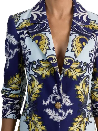 ALICE + OLIVIA Women's Hope Printed Fitted Blazer - Antique Scroll | Thumbnail 6 ALICE + OLIVIA Women's Hope Printed Fitted Blazer - Antique Scroll | Thumbnail 6