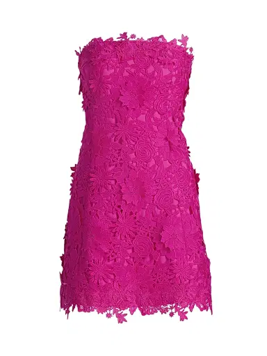 Generation Love Women's Lydia 3D Guipure Lace A-Line Minidress - Hibiscus | Thumbnail 1 Generation Love Women's Lydia 3D Guipure Lace A-Line Minidress - Hibiscus | Thumbnail 1