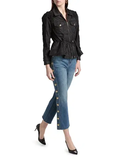 Generation Love Women's Janice Lace-Appliqued Utility Jacket | Thumbnail 2 Generation Love Women's Janice Lace-Appliqued Utility Jacket | Thumbnail 2