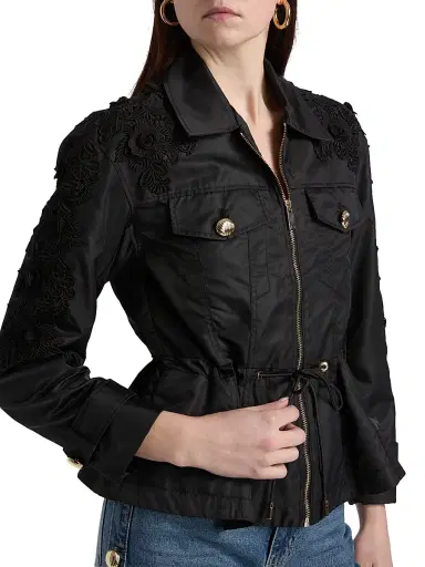 Generation Love Women's Janice Lace-Appliqued Utility Jacket | Thumbnail 6 Generation Love Women's Janice Lace-Appliqued Utility Jacket | Thumbnail 6