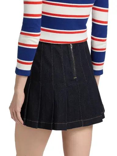 ALICE + OLIVIA Women's Carter Denim Miniskirt - Dark Rinse | Thumbnail 5 ALICE + OLIVIA Women's Carter Denim Miniskirt - Dark Rinse | Thumbnail 5