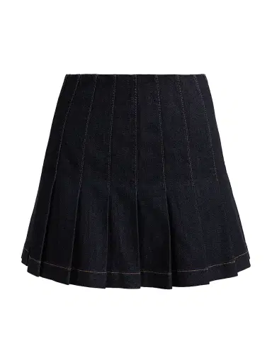 ALICE + OLIVIA Women's Carter Denim Miniskirt - Dark Rinse | Thumbnail 1 ALICE + OLIVIA Women's Carter Denim Miniskirt - Dark Rinse | Thumbnail 1