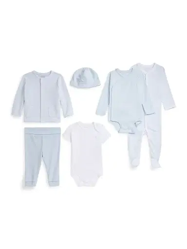 Polo Ralph Lauren Baby Boy's Cotton Interlock 6-Piece Gift Set - Blue Multi | Thumbnail 2 Polo Ralph Lauren Baby Boy's Cotton Interlock 6-Piece Gift Set - Blue Multi | Thumbnail 2