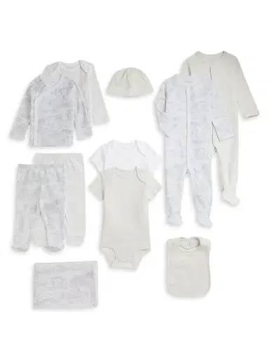 Polo Ralph Lauren Baby Boy's Cotton Interlock 12-Piece Gift Set - Grey Multi | Thumbnail 1 Polo Ralph Lauren Baby Boy's Cotton Interlock 12-Piece Gift Set - Grey Multi | Thumbnail 1