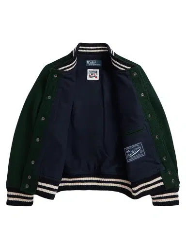 Polo Ralph Lauren Boy's New York Yankees Wool Bomber Jacket - Moss Agate | Thumbnail 3 Polo Ralph Lauren Boy's New York Yankees Wool Bomber Jacket - Moss Agate | Thumbnail 3