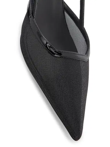 Stuart Weitzman Women's Vinnie 50MM Mesh Kitten-Heel Slingback Pumps - Black | Thumbnail 6 Stuart Weitzman Women's Vinnie 50MM Mesh Kitten-Heel Slingback Pumps - Black | Thumbnail 6