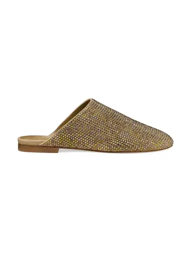 Stuart Weitzman Women's Talia Shine Mules - Golden Olive | Thumbnail 1 Stuart Weitzman Women's Talia Shine Mules - Golden Olive | Thumbnail 1