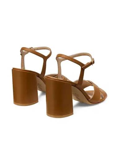 Stuart Weitzman Women's Alyssa 85MM Leather Block Sandals - Boho Tan | Thumbnail 3 Stuart Weitzman Women's Alyssa 85MM Leather Block Sandals - Boho Tan | Thumbnail 3