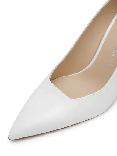 Stuart Weitzman Women's Vinnie 85MM Patent Leather Pumps - White Patent - Size 9.5 | Thumbnail 5 Stuart Weitzman Women's Vinnie 85MM Patent Leather Pumps - White Patent - Size 9.5 | Thumbnail 5