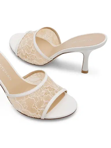 Stuart Weitzman Women's Bareitall 85MM Slide Sandals - Blanco - Size 9.5 | Thumbnail 5 Stuart Weitzman Women's Bareitall 85MM Slide Sandals - Blanco - Size 9.5 | Thumbnail 5