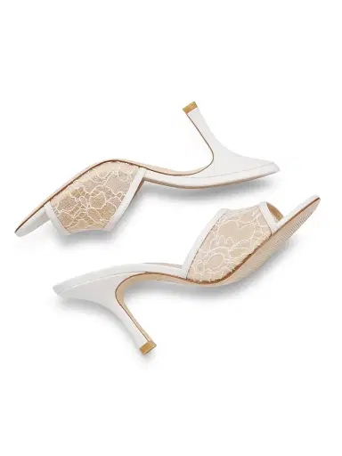 Stuart Weitzman Women's Bareitall 85MM Slide Sandals - Blanco - Size 9.5 | Thumbnail 6 Stuart Weitzman Women's Bareitall 85MM Slide Sandals - Blanco - Size 9.5 | Thumbnail 6