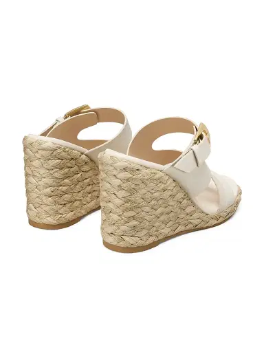 Stuart Weitzman Women's Sai 105MM Leather Espadrille Wedge Sandals - Cream | Thumbnail 3 Stuart Weitzman Women's Sai 105MM Leather Espadrille Wedge Sandals - Cream | Thumbnail 3