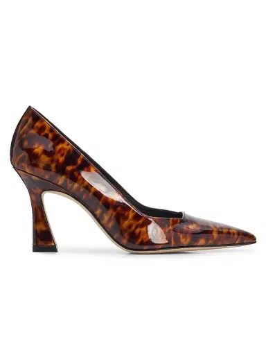 Stuart Weitzman Women's Vinnie 85MM Printed Leather Pumps - Black Multi - Size 9.5 | Thumbnail 1 Stuart Weitzman Women's Vinnie 85MM Printed Leather Pumps - Black Multi - Size 9.5 | Thumbnail 1