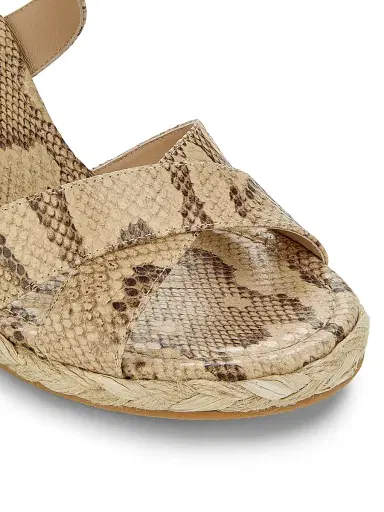 Stuart Weitzman Women's Alyssa Snake-Embossed Leather Wedge Sandals | Thumbnail 5 Stuart Weitzman Women's Alyssa Snake-Embossed Leather Wedge Sandals | Thumbnail 5