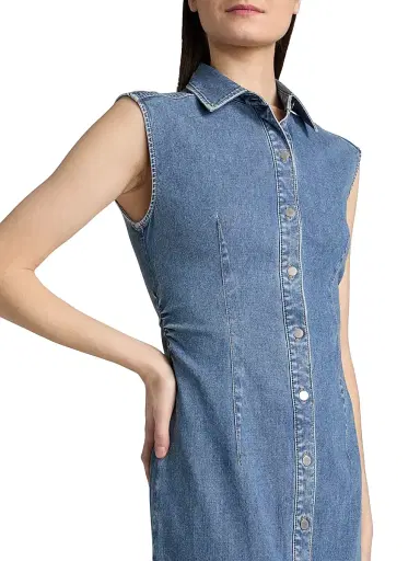 rag & bone Women's Airflex Leah Denim Midi-Dress - Fennie | Thumbnail 6 rag & bone Women's Airflex Leah Denim Midi-Dress - Fennie | Thumbnail 6