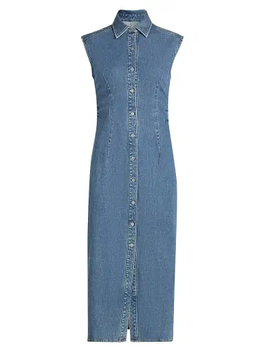 rag & bone Women's Airflex Leah Denim Midi-Dress - Fennie | Thumbnail 1 rag & bone Women's Airflex Leah Denim Midi-Dress - Fennie | Thumbnail 1