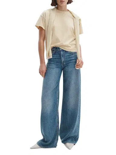 rag & bone Women's Kelly Distressed Washed Boxy T-Shirt - Peony | Thumbnail 2 rag & bone Women's Kelly Distressed Washed Boxy T-Shirt - Peony | Thumbnail 2