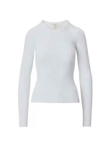 rag & bone Women's The Essential Rib-Knit Long-Sleeve Crewneck T-Shirt - White | Thumbnail 1 rag & bone Women's The Essential Rib-Knit Long-Sleeve Crewneck T-Shirt - White | Thumbnail 1