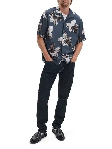 rag & bone Men's Avery Floral Camp Shirt - Navy | Thumbnail 2 rag & bone Men's Avery Floral Camp Shirt - Navy | Thumbnail 2