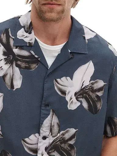 rag & bone Men's Avery Floral Camp Shirt - Navy | Thumbnail 5 rag & bone Men's Avery Floral Camp Shirt - Navy | Thumbnail 5