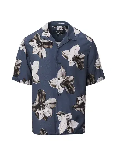 rag & bone Men's Avery Floral Camp Shirt - Navy | Thumbnail 1 rag & bone Men's Avery Floral Camp Shirt - Navy | Thumbnail 1