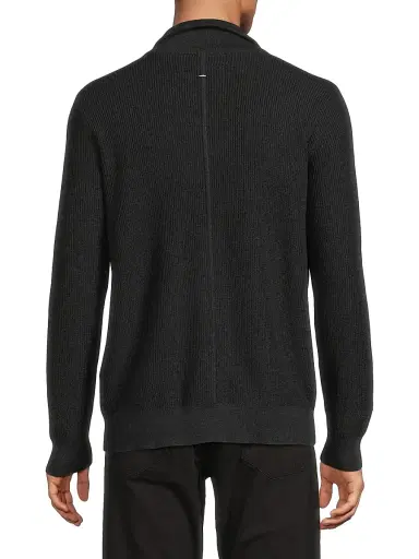 rag & bone Men's Joel Wool-Blend Half-Zip Sweater - Charcoal | Thumbnail 5 rag & bone Men's Joel Wool-Blend Half-Zip Sweater - Charcoal | Thumbnail 5