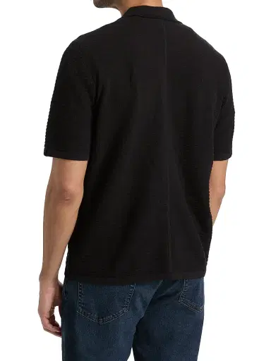 rag & bone Men's Zuma Ottoman Cotton-Blend Camp Shirt - Black | Thumbnail 5 rag & bone Men's Zuma Ottoman Cotton-Blend Camp Shirt - Black | Thumbnail 5