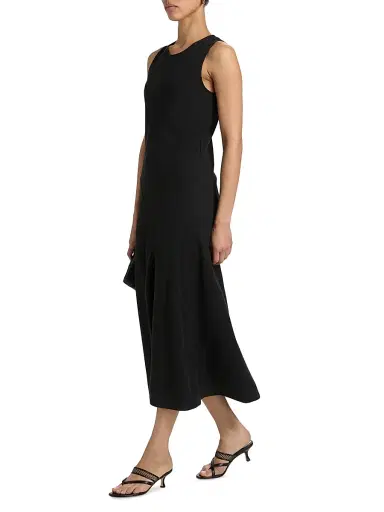 rag & bone Women's Mica Bias-Cut Midi-Dress - Black | Thumbnail 2 rag & bone Women's Mica Bias-Cut Midi-Dress - Black | Thumbnail 2