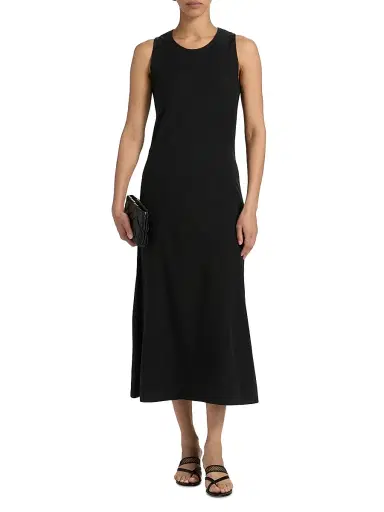 rag & bone Women's Mica Bias-Cut Midi-Dress - Black | Thumbnail 3 rag & bone Women's Mica Bias-Cut Midi-Dress - Black | Thumbnail 3