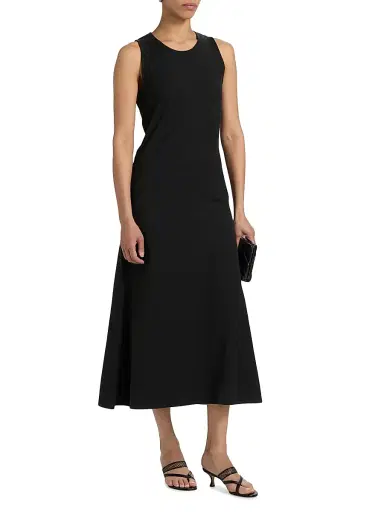 rag & bone Women's Mica Bias-Cut Midi-Dress - Black | Thumbnail 4 rag & bone Women's Mica Bias-Cut Midi-Dress - Black | Thumbnail 4
